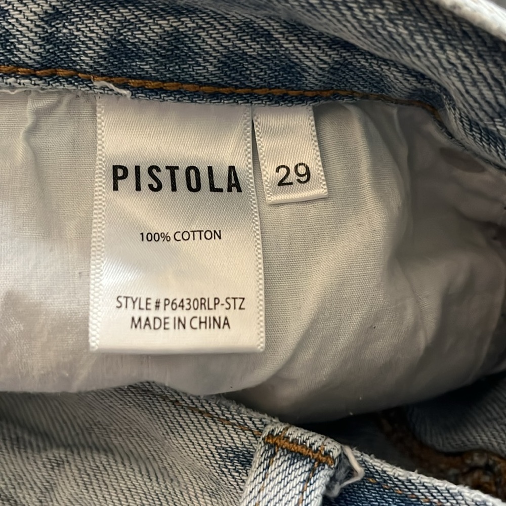 Pistola Acid-Wash High Rise Straight Leg Jeans Size 29 - Picture 7 of 10